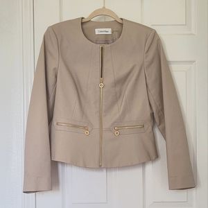 Calvin Klein blazer tan size 12p